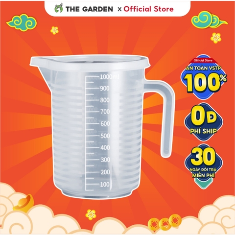 Ca đong nhựa | Dung tích 1000ml | Có nắp