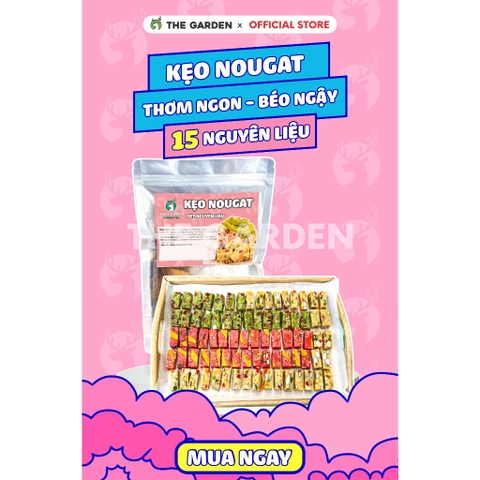 Set nguyên liệu làm kẹo nougat hạnh phúc THE GARDEN | 15 nguyên liệu | Thành phẩm 60 viên