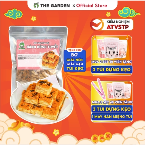 Set Nguyên Liệu Làm Bánh Bông Tuyết THE GARDEN thành phẩm 40 viên