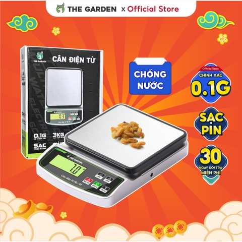 Cân Tiểu ly Điện Tử chống nước | Model TG-07 | Định lượng 3kg-0.1g | Có đèn LED | Sạc điện
