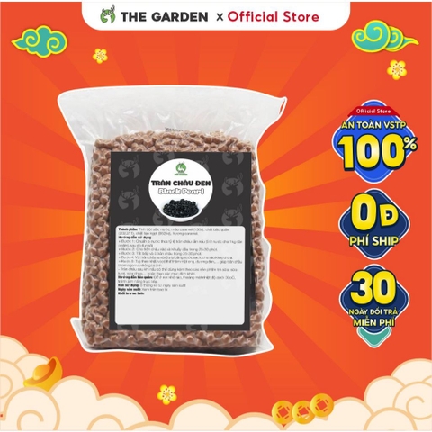 Trân Châu Đen THE GARDEN làm trà sữa thơm ngon dẻo dai | Gói 1kg