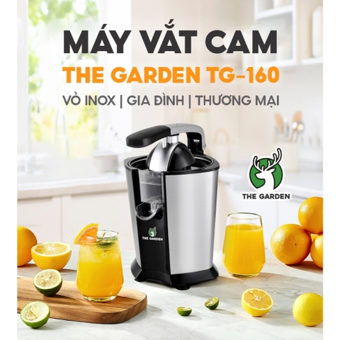 Máy Ép Cam, Máy Vắt Cam Chuyên Dụng THE GARDEN TG-160 công suất 160W, vắt kiệt bã