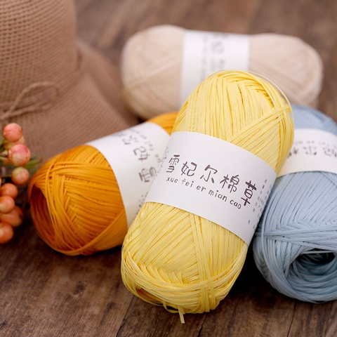 Sợi cỏ Chiffel móc mũ nón, túi xách 100g | Tada Craft