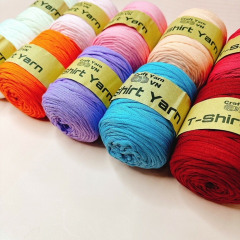 Sợi vải T Shirt Yarn (Vải Polyester) cuộn 250g | Tada Craft