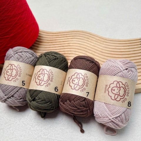 Sợi Cotton Gai 3mm Woolies 100g | Tada Craft