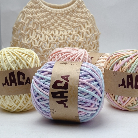 Sợi Maca trơn 3mm Woolies 200g | Tada Craft