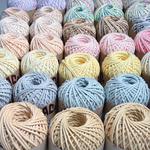 Sợi Maca trơn 3mm Woolies 200g | Tada Craft
