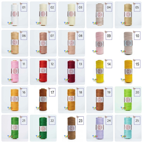 Sợi dệt trơn con cừu Woolies 2mm | Tada Craft