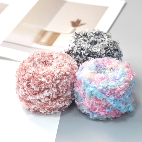Len xù xoăn loang 50g | Tada Craft