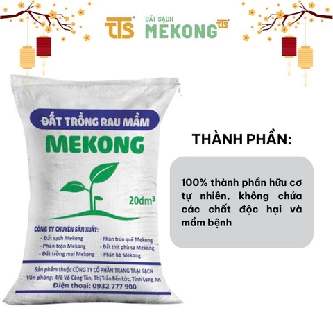 Đất Trồng rau mầm MeKong TTs 20 dm3