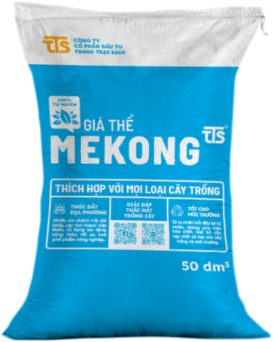 Giá thể trùn quế_Giá thể Mekong TTS 50 dm3