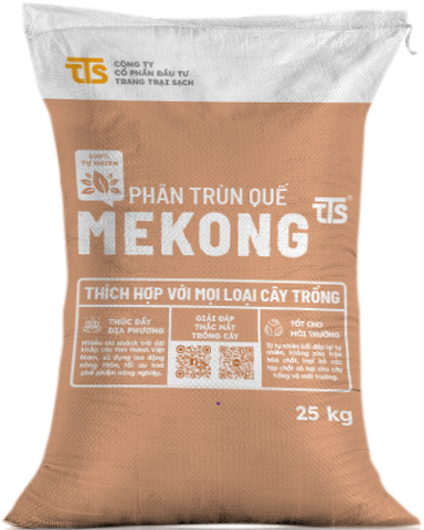 Trùn quế nguyên liệu (Phân Trùn quế MeKong 25kg/bao)