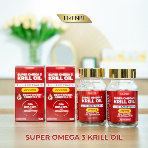 Dầu Nhuyễn Thể Super Omega 3 Krill Oil 2000mg Eikenbi [60 Viên]