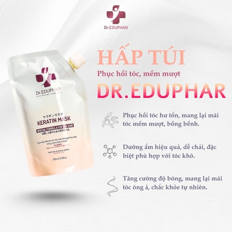 MẶT LẠ PHỤC HỒI TÓC KERATIN THUẦN CHAY DR. EDUPHAR (DẠNG TÚI)