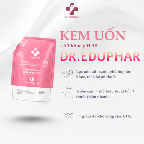 Dr. EDUPHAR Herbal-Based  Softening Cream For Resistant Hair  (pH 9.5 )