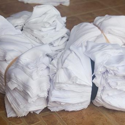 Vải lau cotton trắng giá rẻ_M03