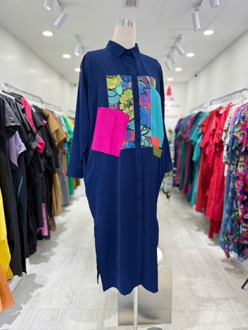 Váy sơmi đáp lệch