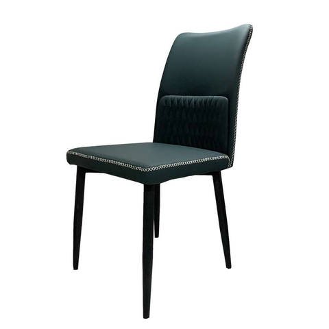 Ghế ăn bọc da cao cấp lưng ghế hoạ tiết trám giữa GA-74