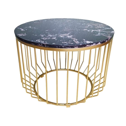 Bàn sofa khung sắt hình lồng chim mặt đá BTS-76