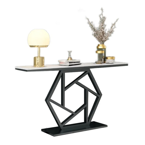 Bàn console chân sắt mặt đá 300x1200x850mm BCL-39