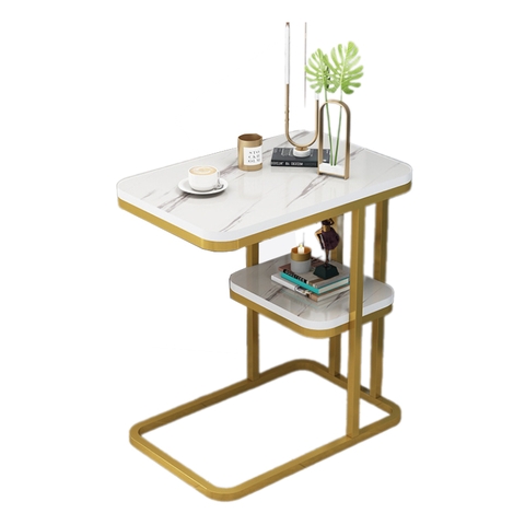 Bàn tab sofa 2 tầng mặt đá BTSF-01