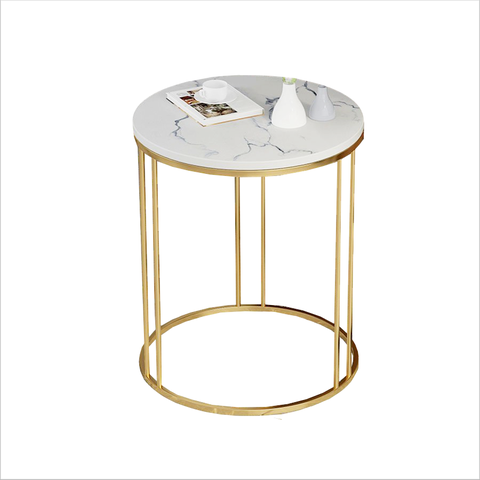 Bàn tab sofa tròn mặt đá nhỏ gọn BTS-73