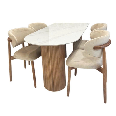 Bộ bàn ăn 4 ghế gỗ ASH cao cấp BAG-08