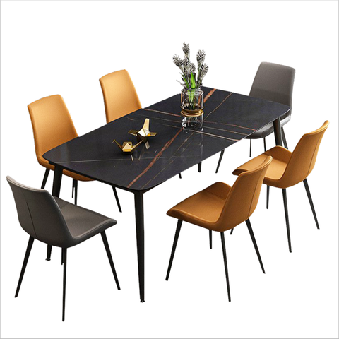 Bộ bàn ăn 6 ghế mặt đá nhập khẩu giá rẻ TPHCM BBA-76