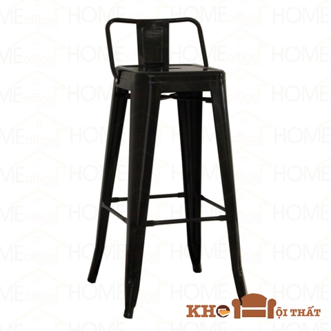 Ghế quầy bar tolix chân cao có lưng tựa lưng GBB-12