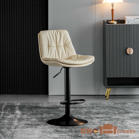 Ghế quầy bar có lưng tựa bọc da GBB-04