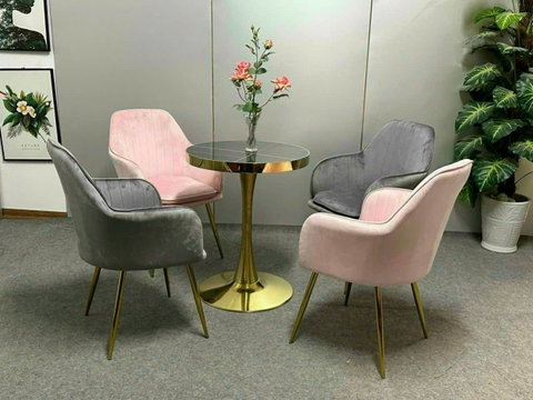 Bộ bàn tròn 4 ghế tiếp khách showroom cao cấp BBC-19
