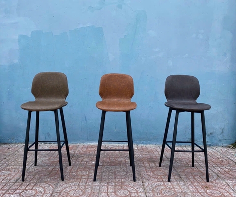 Ghế bar xoay 360 độ nệm simili chân sắt sơn tĩnh điện GBB-09