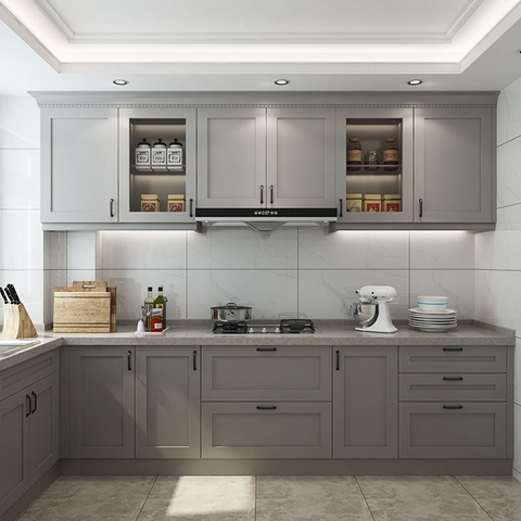 Tủ bếp tân cổ điển sơn 2K cao cấp TB-03