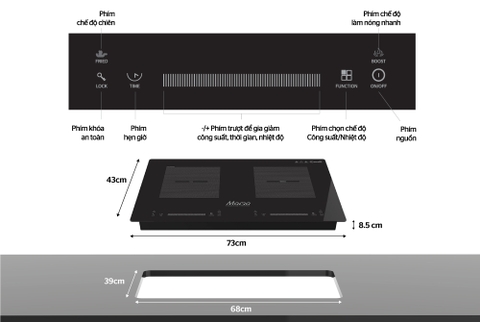Bếp từ đôi SUNHOUSE MAMA