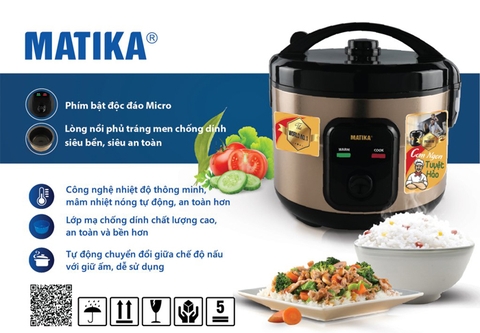 Nồi cơm điện cao cấp MATIKA 1.8L