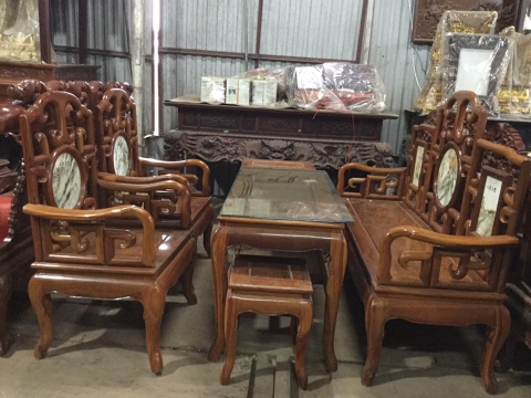 Bộ ghế móc Gỗ Cẩm Nam Mỹ sang trọng