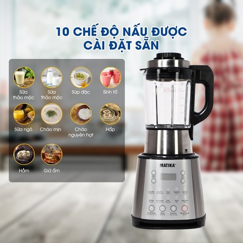 Máy xay sữa hạt MATIKA 1.75L 10 chức năng