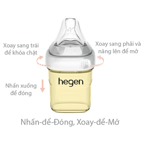 Bình sữa Hegen PPSU 330ml núm ti size L trên 6 tháng