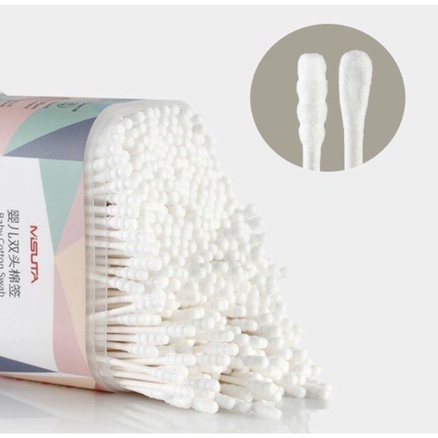 Bông tăm misuta 2 đầu hộp 400 cái