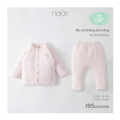 Bộ cài thẳng dài hồng