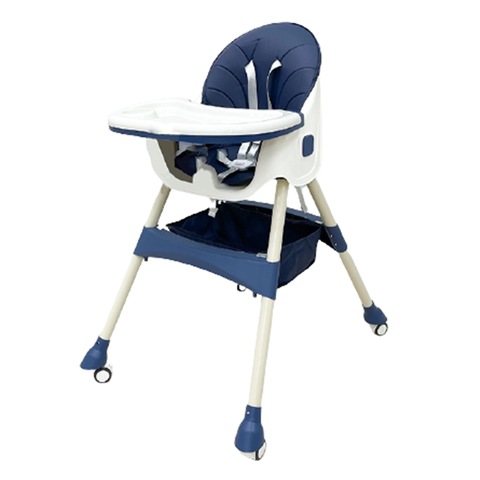 Ghế ăn ngả lưng gấp gọn Umoo Xanh navy  UMOO-05145