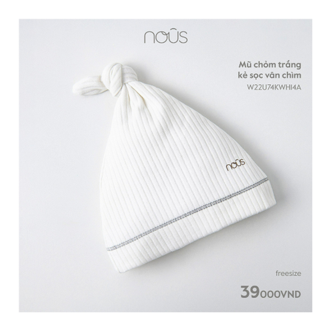 Mũ chỏm trắng kẻ sọc vân chìm