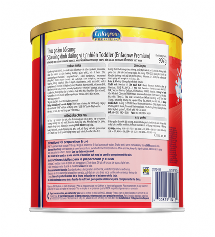 Sữa bột Enfagrow Premium Toddler cho bé từ 1+ 907g
