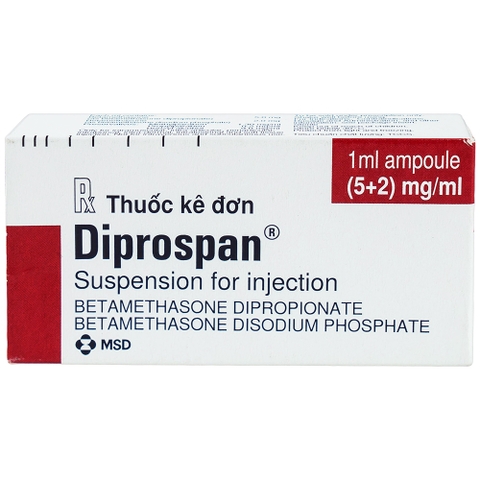 Thuốc tiêm Diprospan Merck điều trị bệnh cơ xương và mô mềm (1 ống x 1ml)