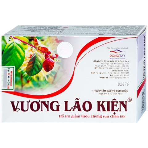 Viên uống Vương Lão Kiện Đông Tây hỗ trợ giảm triệu chứng run chân tay (30 viên)