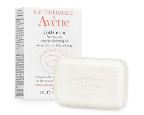 Xà bông rửa mặt, tắm Avène Cold Cream Ultra Rich Cleansing Bar cho da nhạy cảm (100g)