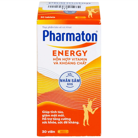 Viên uống Pharmaton Energy Multivitamins Minerals With Ginseng bổ cơ thể (30 viên)