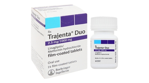 Trajenta Duo 2.5mg/1000mg trị đái tháo đường tuýp 2 lọ 14 viên