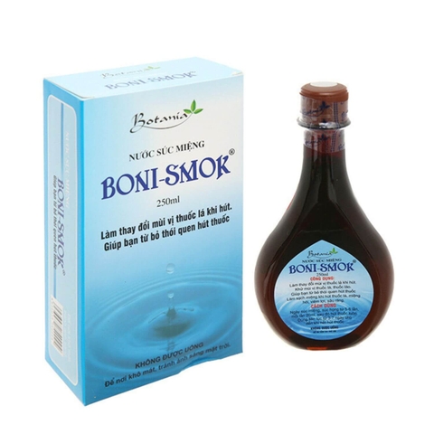 Nước súc miệng Boni-Smok làm thay đổi mùi vị thuốc lá khi hút, giúp bạn sớm bỏ thuốc lá (250ml)