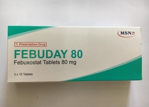 Thuốc Febuday 80mg MSN giảm acid uric máu, điều trị bệnh gout (3 vỉ x 10 viên)